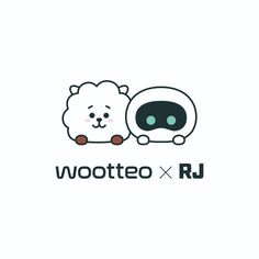 the logo for wootteo x rj is shown with an image of a cat and