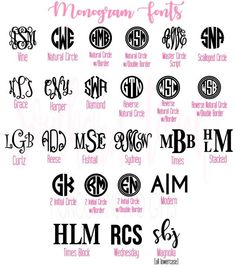 the monogram font styles are available for all types of lettering, including letters and numbers