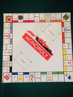 a monopoly board game with cars on it