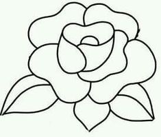 the outline of a rose on a white background