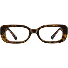 These rectangle glasses are a fun nod to vintage fashion. The glossy TR90 plastic eyeglasses features a thick outer eyeglasses and temple arms. The lightweight look is perfect for glasses and sunglasses. | Zenni Vintage Rectangle Prescription Eyeglasses Tortoiseshell Plastic Big Glasses Frames Zenni, Best Eyeglass Frames Zenni, Eyeglasses For Women Round Face, Glasses Inspo, Glasses Inspiration, Funky Glasses, Plus Size Fashion Tips, Eyewear Trends, Rectangle Glasses