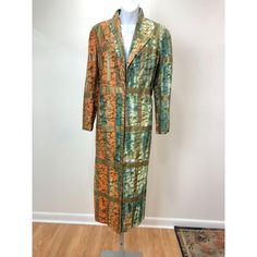 Stunning Vintage Duster / Kimono Beautiful Shades Of Orange, Green, And Gold Possibly Silk Shoulders 23" Pit To Pit 18 1/2" Waist Open Up To 20" Flat Length 48" Sleeve 23" Slits On Side 16" Long Features: Vintage Preloved Timelesstinas Sustainable Fashion Duster Size: Unisex Medium Condition: Pre-Owned Good In Good Vintage Condition. Condition: Please Use Images As Reference As Stains Or Damages Will Be Pointed Out. Additional Images Will Be Provided Upon Request. Feel Free To Ask Any Questions Duster Kimono, Birthstone Colors, The Shining, Shades Of Orange, Open Up, I Dress, Green And Gold, Sustainable Fashion, Flapper Dress