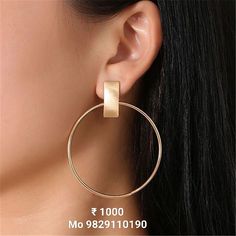 Modern Hoop Earrings, Simple Gold Earrings, Large Statement Earrings, Round Dangle Earrings, Big Hoop Earrings, Punk Jewelry, African Jewelry, Fashion Jewelry Earrings