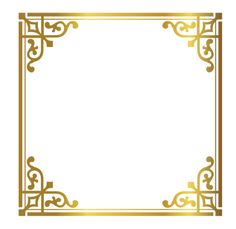 an ornate gold frame on a white background