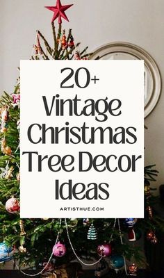 Small Silver Christmas Tree Ideas, Vi Tage Christmas Tree, 1960 Christmas Tree, Christmas Tree Antique, Old Fashioned Tree Decorating Ideas, It’s A Wonderful Life Christmas Tree