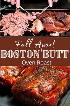 Boston Button Roast Recipes Cooking, Boston Beef Roast Recipes, Beef Boston Roast Recipes, Shoulder Pork Roast Recipes, Pork Butts In The Oven Carnitas, Best Boston Button Recipes, Pulled Pork Oven Recipe Easy, Smoked Boston Button Recipe Green Egg, How To Cook Boston Butts