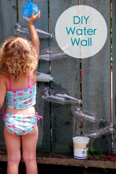 Backyard Water Parks, Recycling Activities, Play Area Backyard, Water Games For Kids, Water Wall, Kids Outdoor Play, Diy Water, Water Walls, Backyard Play