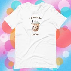 Whether you're grabbing a boba on the go or chilling with friends, this soft and comfortable t-shirt is a must-have for anyone who runs on tapioca pearls and sweet tea. Details: * Unisex * 100% combed and ring-spun cotton (Heather colors contain polyester) * Fabric weight: 4.2 oz./yd.² (142 g/m²) * Pre-shrunk fabric * Side-seamed construction * Shoulder-to-shoulder taping Care Instructions: * Machine wash cold (30o / 86F) or hand wash Size Guide (inches): * XS / Width: 16.5" / Length: 27" * S / Cute Boba Tea, Cute Bubble Tea, Cute Boba, Tapioca Pearls, Tea Lovers Gift, Boba Tea, Sweet Tea, Bubble Tea, Tea Lover