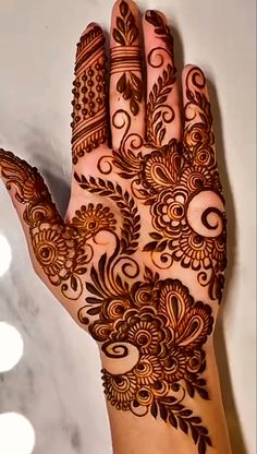 a hand that is decorated with henna