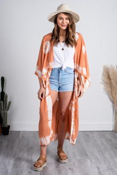 Tie dye kimono coverup light clay Kimono Swim Cover Up, Summer Tie Dye, Tie Dye Sweatshirt