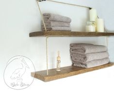 Modern Farmhouse Rustic Wood Bath Shelves Shelves For Towels, Wooden Bathroom Shelves, Baños Shabby Chic, Bathroom Wood Shelves, Shelves Over Toilet, Rustic Bathroom Shelves, Bathroom Wood, Rustic Bath, Rustic Wooden Shelves