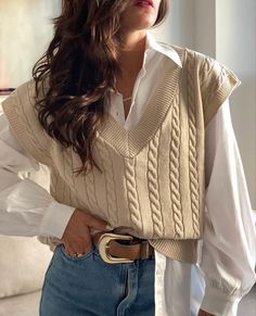 Chique Outfits, Business Casual Outfits For Work, Stylish Work Outfits, Autumn Outfit, Business Casual Outfits, Winter Fashion Outfits, Outfits Casuales, Sweater Vest