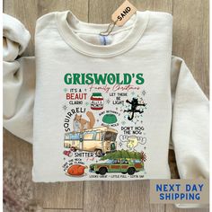 YOUTH and TODDLER SHIRTS ARE T-SHIRT not SWEATHIRT !! UNISEX SHIRT MEANS T-SHIRT, IF YOU WANT a SWEATSHIRT PLEASE CHOOSE SWEATSHIRT FROM SIZE DROPDOWN MENU !! Youth and Toddler sizes only for t-shirt not sweatshirt ! Unisex Shirt means also T-shirt ! Griswold Christmas Sweatshirt, Griswold Co Sweater, Christmas Tree Farm Shirt, Family Vacation Match, National Lampoon's Christmas Vacation Before you order please check the color charts carefully,  because there are both options as sweatshirt and t National Lampoon's Christmas Vacation, National Lampoon, Griswold Christmas, National Lampoons Christmas, Lampoons Christmas, National Lampoons Christmas Vacation, Lampoon's Christmas Vacation, Look Retro, Tree Farm