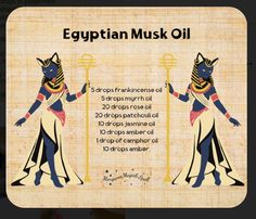 How To Make Egyptian Musk Oil, Egyptian Musk Oil Recipe, Egyptian Spells, Egyptian Musk Oil, Essential Oil Perfume Blends, Magick Oil, Egyptian Musk, Essential Oil Perfumes Recipes, Musk Oil