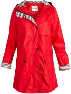 Amazon.com: URBAN REPUBLIC Women's Lightweight Vinyl Hooded Raincoat Jacket (Red/Cinched Waist, Large)': Clothing Autumn Coats, Cute Coats, Raincoat Jacket, Waterproof Rain Jacket, Hooded Rain Jacket, Hooded Raincoat, Rain Coat