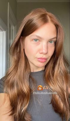 Slightly Ginger Hair, Hair Colours Pale Skin, Rosy Copper Hair Color, Jaci Marie Smith Hair, Ginger To Brown Hair, Strawberry Blonde On Brown Hair, Strawberry Blonde Hair On Pale Skin, Neutral Copper Hair, Strawberry Brown Hair Color