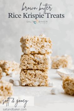 rice krispie treats stacked on top of each other