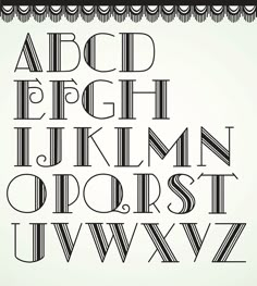 an old fashioned type of font that has been drawn in black and white, with the letters