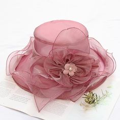 Category:Hats; Embellishment:Floral,Tulle; Gender:Women's; Quantity:1 PC; Occasion:Holiday,Wedding; Material:Tulle; Front page:WE; Shipping Weight:0.2; Listing Date:08/19/2024 Womens Fedora Hat, Wedding Party Accessories, Womens Fedora, Tea Party Wedding, Bridal Hat, Bridal Tea, Tea Party Hats, Organza Flowers, Purple Hats