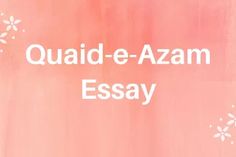 the words quadd - e - azam are written in white on a pink background