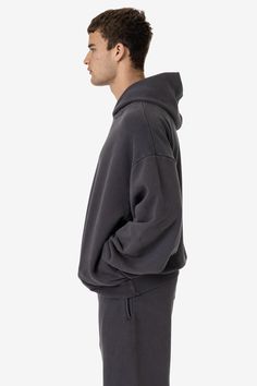 Our 16 oz. fleece is heavier than most leading brands offer and is made from combed cotton face for a softer alternative to our 14 oz. Heavy Fleece. This unisex hoodie features a shorter, wide-fit with 2 side pockets. The voluminous, bouncy silhouette offers a modern look perfect for lounging or wearing on-the-go. Made in South Central, Los Angeles by expert sewers using premium construction materials and techniques. This item is a garment dye product. Garment dye items can be distinguished by “ Lace Knitwear, Denim Short Jumpsuit, Denim Workwear, South Central, Workwear Jacket, Leather Denim, Long Sleeve Turtleneck, Active Wear Leggings, Sleeveless Vest