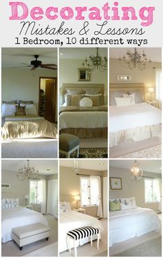 a collage of photos showing different rooms