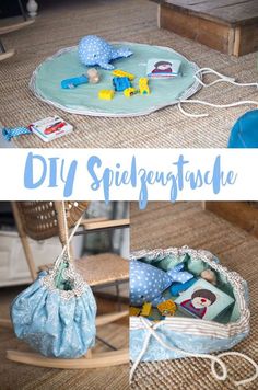 the diy spielgentasche is an easy project for toddlers to make