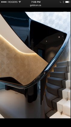 a stair case in the shape of a boat