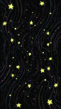 stars and swirls in the night sky