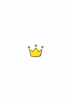 a drawing of a yellow crown on a white background