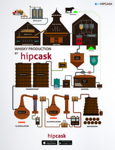 the history of whisky production infographical poster by hipask, via flickcak