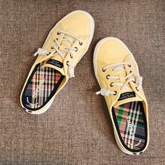 Sperry Crest Vibe Chambray Yellow Mules/Slip Ons. New In Box. Size 6 Lightweight Canvas Slip Ons With Rawhide Leather Laces And Blue Plaid Moisture-Wicking Lining Perfect And Cute Slip-Ons To Run Errands, School Pick-Ups, Vacation, Boat, Beach Vibes! If You're New To Poshmark, Be Sure To Use My Code @Vanityflaired To Receive $10 Off To First Purchase. Thank You For Visiting My Closet. Happy Poshing! 1018 Boat Beach, Sperry Shoes, Beach Vibes, Beach Vibe, Mule Clogs, Mules Shoes, Blue Plaid, Slip Ons, Sperrys