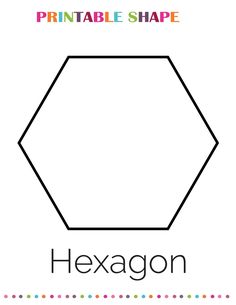 hexagon printable shape worksheet