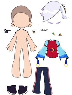 paper doll with clothes and shoes to make it