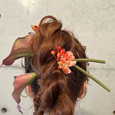 Flower In Hair, Shave My Head, Beautiful Flower Arrangements, Fancy Hairstyles, Hair Reference, July 10, Flower Hair