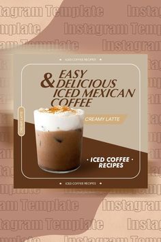 ins picture for coffee recipes Ice Coffee Recipe, Youtube Thumbnail, Media Kit