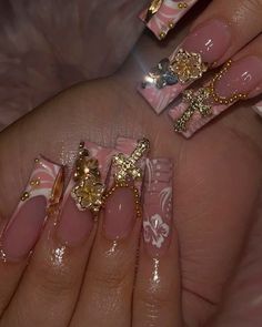 #nailart Guadalupe Nails, Mexican Inspired Nails Mexico, Mexican Inspired Nails, Hispanic Nails, Cutesy Nails, Sweet 16 Nails, Sea Nails, Long Square Nails