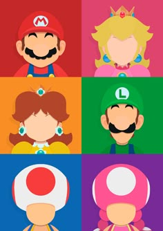 the mario brothers are all different colors