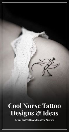 the cover of cool nurse tattoo designs and ideas