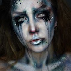 weeping ghost Study For Exams, Ghost Makeup, Make Up Inspiration, Theatrical Makeup, Scary Makeup, Halloween Costumes Makeup