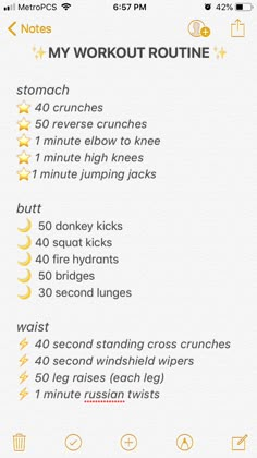 the workout log is shown with instructions for each type of exercise and how to use it