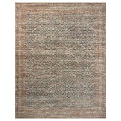 Loloi Heritage 3' x 5' Blue and Rust Area Rug | Shop NFM Rust Rug, Rust Area Rug, Amber Interiors, Antique Textiles, New Crafts, Mirror Art, Nebraska Furniture Mart, Hand Loom, Rug Pattern