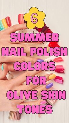 ☀️💅 Cool Summer Nail Ideas for Sunny Days! Olive Skin Nails, Nail Color For Olive Skin Tone, Olive Skin Nail Color, Nails For Olive Skin Tone, Nail Colors For Olive Skin Tone, Flattering Nail Colors, Coral Gel Nails, Summer Nail Polish Colors, Nail Varnish Colours