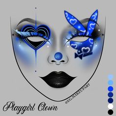 eg.makeupart • 599 likes eg.makeupart Playgirl clown ✨💜💙♥️ Follow @eg.makeupart to see more looks! 😍 #cutemakeup #makeup #makeuplooks #makeupideas #makeupinspiration #makeupinspo #inspomakeup #hearts #heartmakeup #clown #clownmakeup #y2kmakeup #blue #bluemakeup #gangster #gangsta #gangstermakeup #clown #clownmakeup #payasa #airbrush #y2kaesthetic #y2kmakeup 1w crochetqueenb 😍😍🔥 1dReply mua_shanabanana Ahhhh cute! 1dReply pnwtck @makeupbyliws 4dReply odaliska_laartista24 @playb Halloween Makeup Looks Drawing, Trippy Makeup, Clown Looks, Imvu Makeup, Harlequin Makeup, Masquerade Mask Makeup, Gothic Eye Makeup, Cute Clown Makeup, Gangster Clown