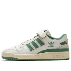 adidas Forum 84 Low 'Ivory Green' IG3773 - KICKS CREW Adidas Forum Low Green, Adidas Shoes Green, Adidas Low Forum, Forum Low Adidas, Dressing Shoes, Shoes Dressing, Best Shoes For Women, Shoe Outfits, Adidas Forum Low