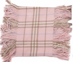 Vintage Authentic Brand New Burberry London 100% Lambswool Pink Nova Check Happy Fringe scarf from around 2005, measures 150cm by 37cm, around 60 inches by 15 inches. Has the original tags and presentation sleeve.  Absolute Burberry vintage classics that were made in England. These pieces are genuine brand new Burberry. Burberry Scarf, Burberry Vintage, Vintage Classics, Vintage Burberry, Fringe Scarf, Burberry London, Scarf Pattern, Wedding Shop, Scarf Accessory