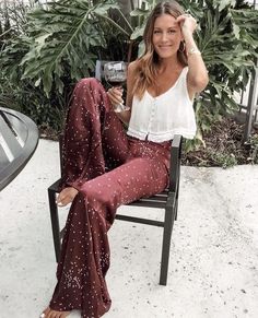 Wine Pants, Looks Hippie, Look Hippie Chic, Hippie Mode, Boho Styl, Estilo Hippy