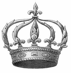 an old fashioned drawing of a crown