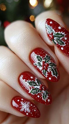 15 Christmas Nails Trendy Styles – Get Ready to Dazzle! 💅 Get ready to shine this holiday season with these Christmas Nails Trendy styles that everyone is raving about! From classic Christmas Nails Acrylic to stunning Christmas Gel Nails, there\'s a look for every occasion. 🎅✨ Looking for festive December Nails or sleek Winter Nails Acrylic? We\'ve got you covered. Embrace the holiday spirit with Xmas Nails and creative Christmas Nail Designs that will take Her Nails to the next level. Try Re... Xmas Nail Designs, Art Noel, Christmas Gel, December Nails, Red Christmas Nails, Christmas Nails Easy, Winter Nails Acrylic, Cute Christmas Nails, Christmas Gel Nails