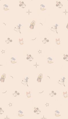 an image of mickey mouse wallpaper with many different things on it's surface